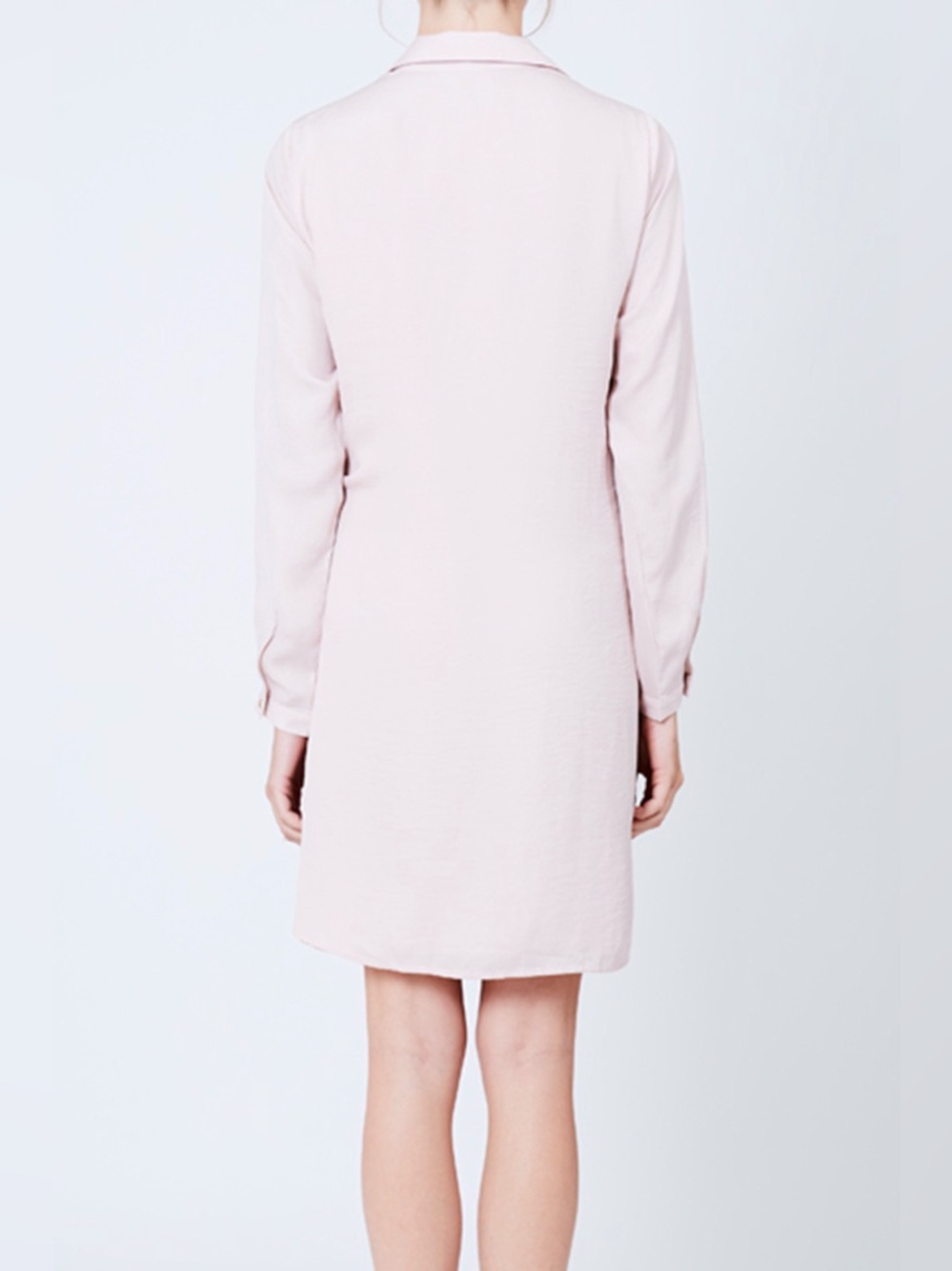 Wrap Shirt Dress in Mauve Blush - Picture 2 of 11